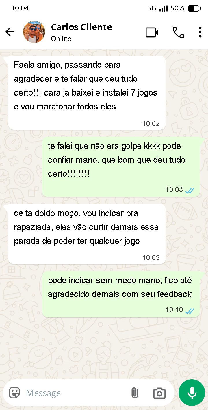 Print de conversa com cliente 1