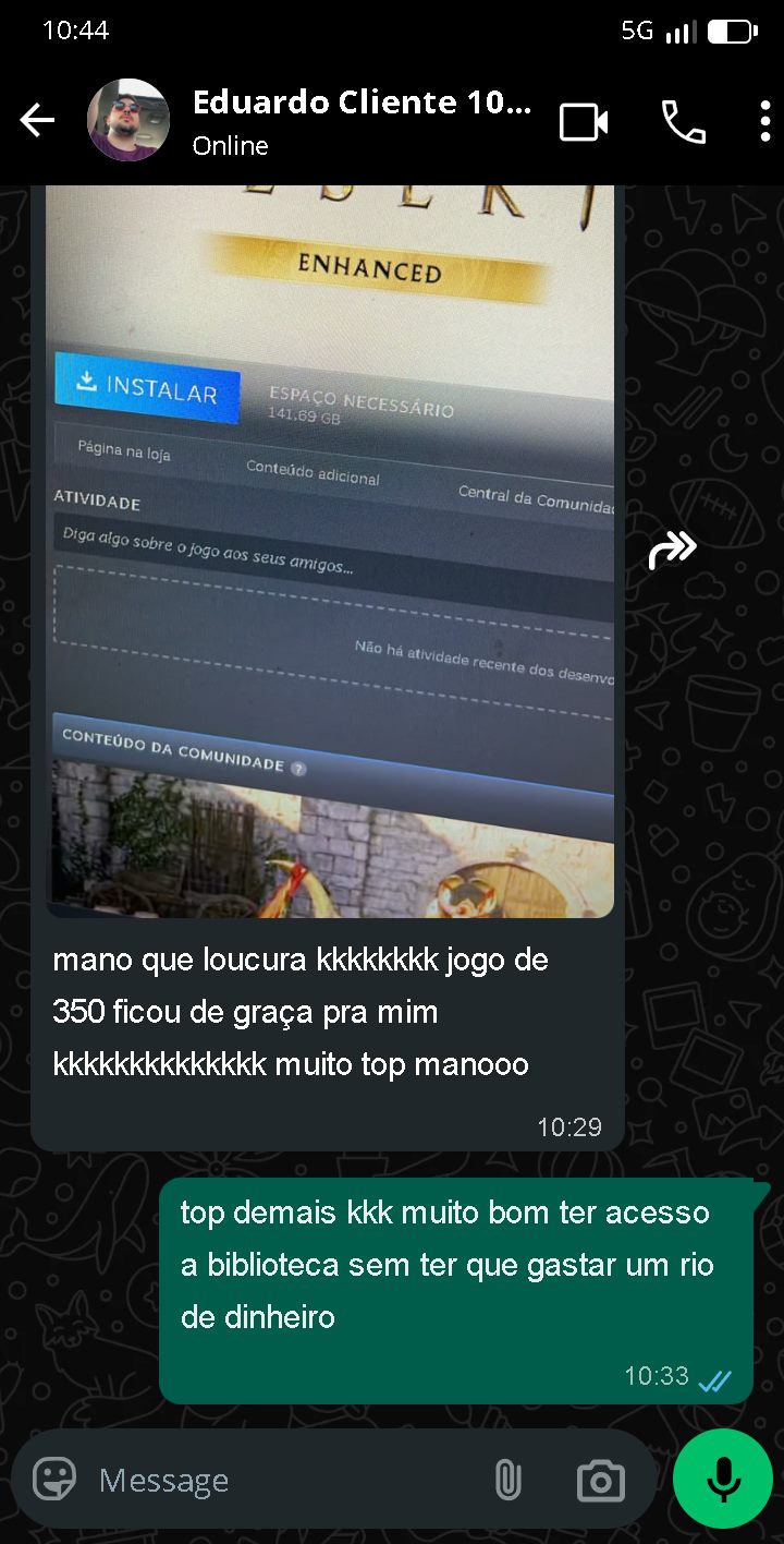 Print de conversa com cliente 5